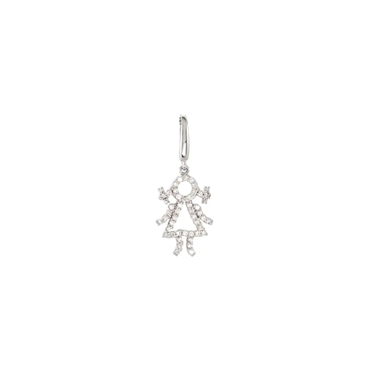 14k Gold and Diamond Baby Girl Charm