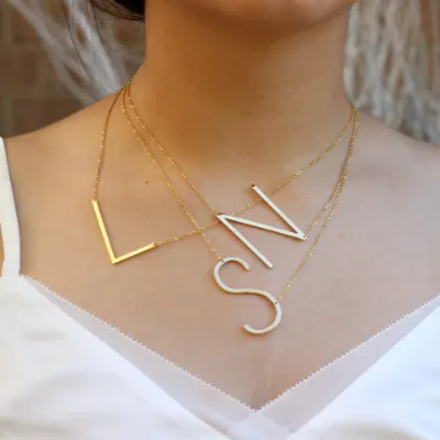 18K Gold-Filled Letter Necklace