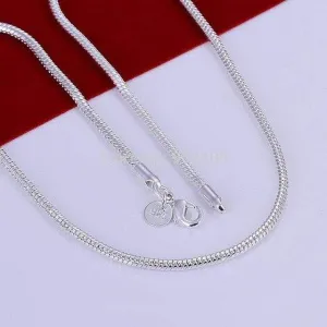 3mm 20 inches silver plated Italian Necklace Chain