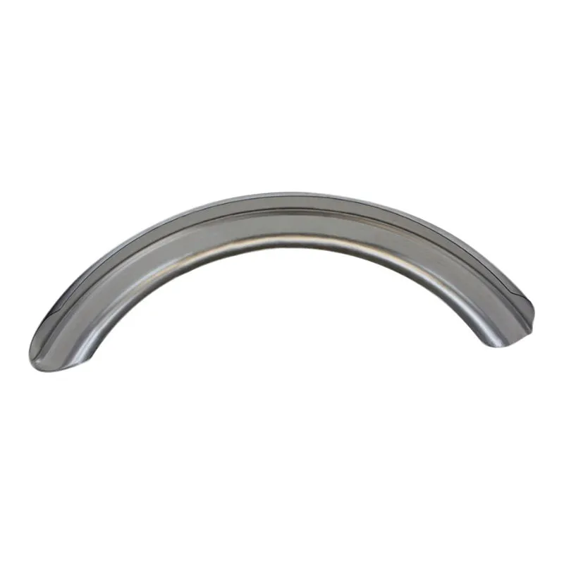 5" Wide Raw Steel Ribbed Bobber Fender