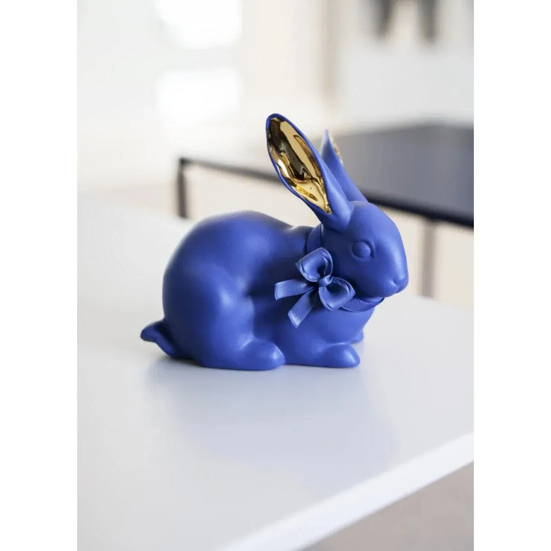 Attentive Bunny - Blue-Gold (Lladro Special Order)