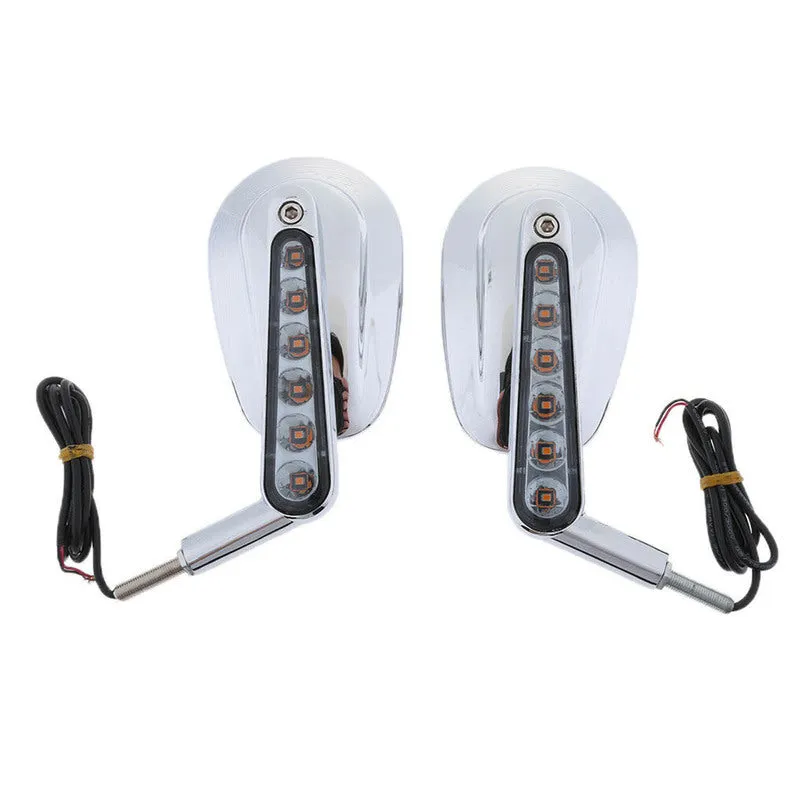 Attitude Rearview Mirror & LED Turn Signals Combo, Chrome For Harley VROD 2009-2017, Pair