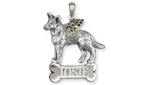 Australian Cattle Dog Angel Jewelry Sterling Silver Handmade Cattle Dog Pendant  ACD8-ANP