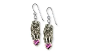 Australian Shepherd Earrings Jewelry Sterling Silver Handmade Dog Earrings AU8-SE