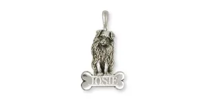 Australian Shepherd Pendant Jewelry Sterling Silver Handmade Dog Pendant AU8-NP