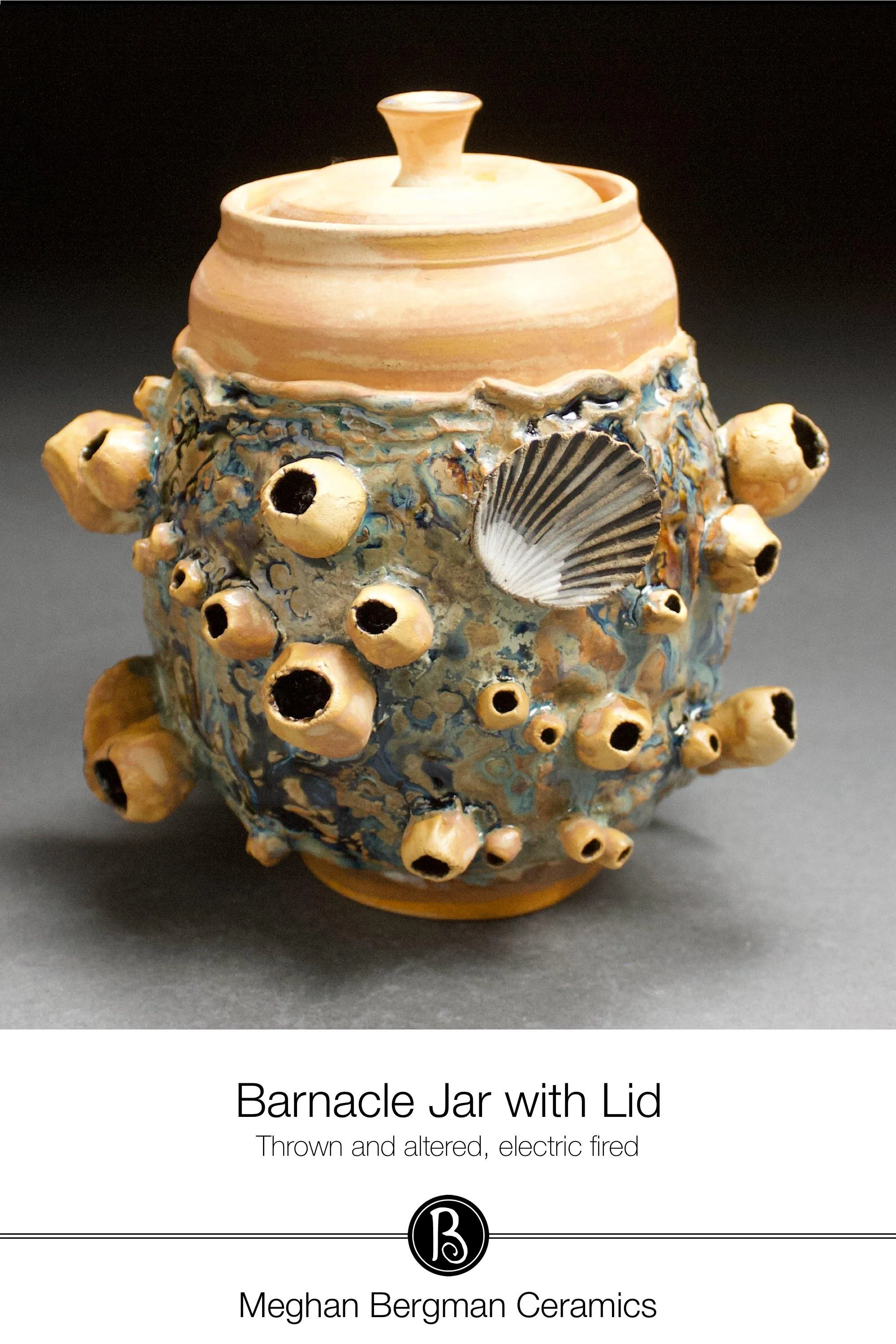 Barnacle Jar with Lid - Ocean Sunset