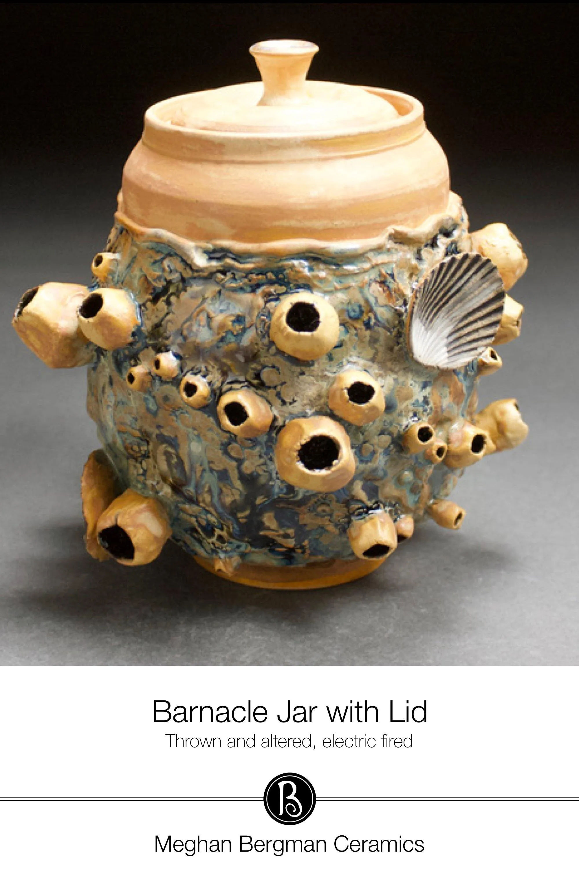 Barnacle Jar with Lid - Ocean Sunset