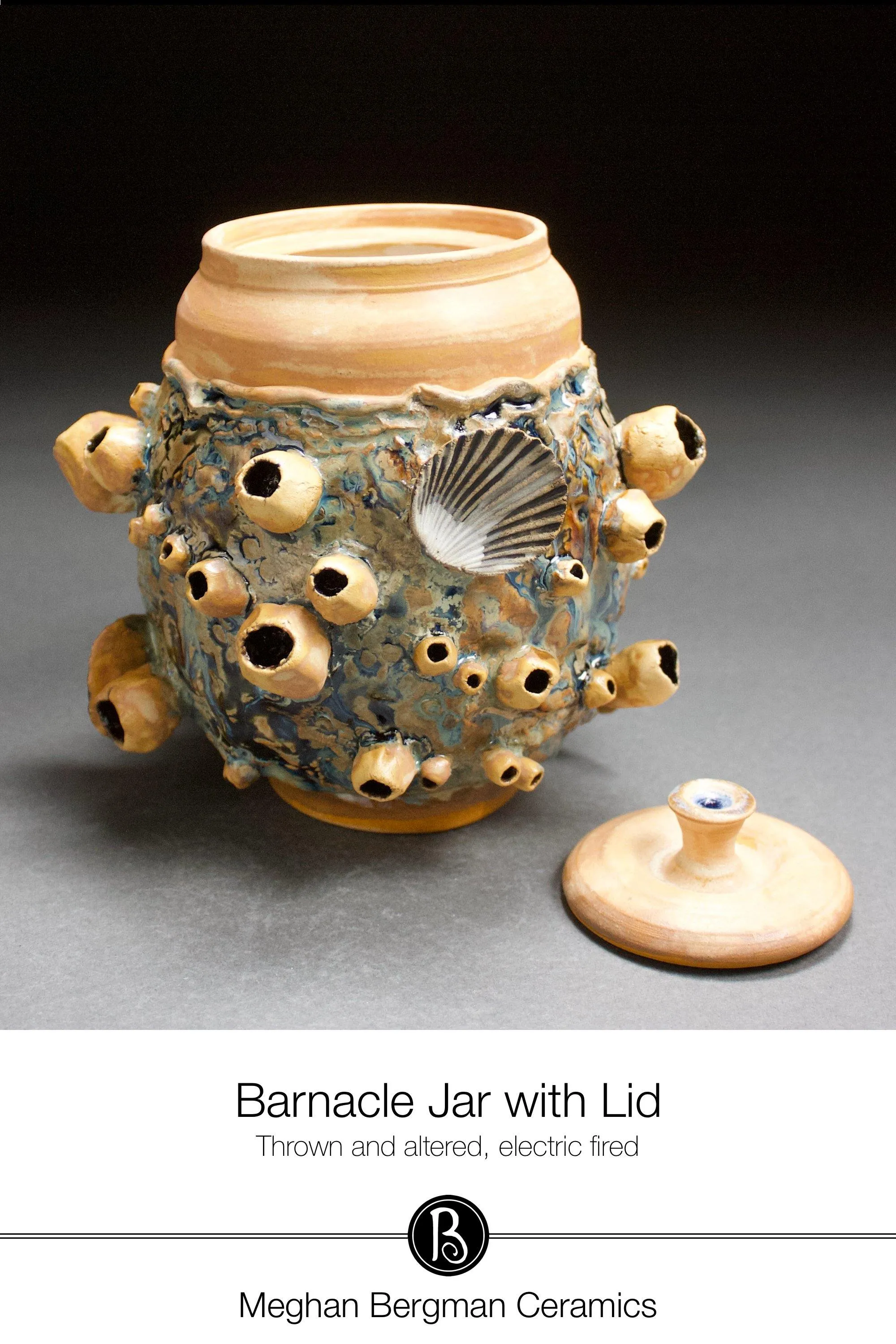 Barnacle Jar with Lid - Ocean Sunset