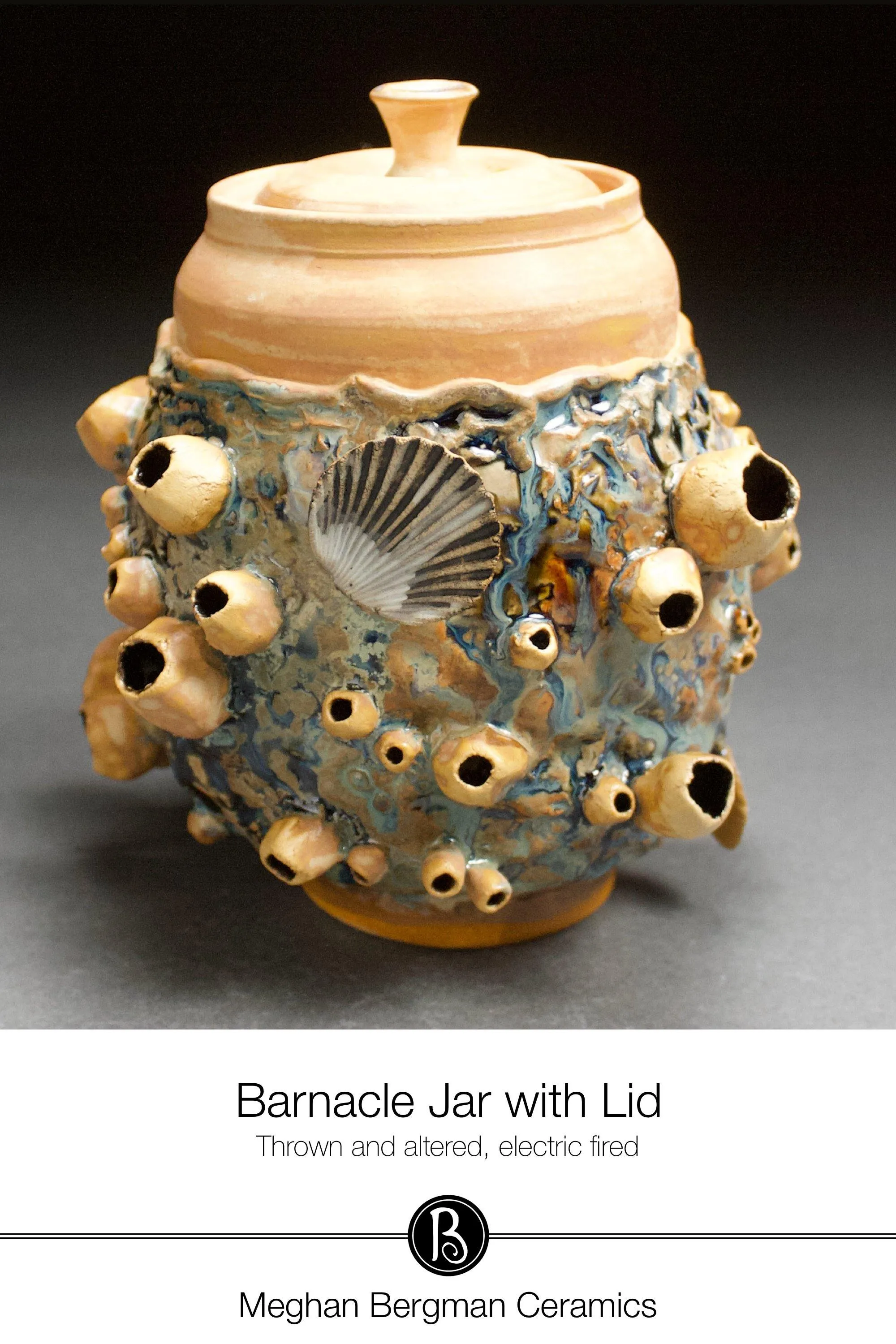 Barnacle Jar with Lid - Ocean Sunset