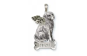 Bernese Mountain Dog Angel Pendant Jewelry Sterling Silver Handmade Dog Pendant BM20-ANP