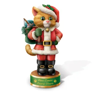 Bradford Exchange A Meowwy Little Christmas Sculpture Here Comes Santa Claus