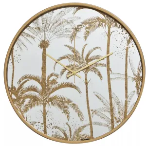 Celina Gold Botanical Wall Clock