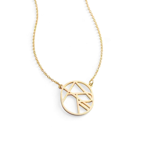 Circular Minimalist Monogram Name Necklace