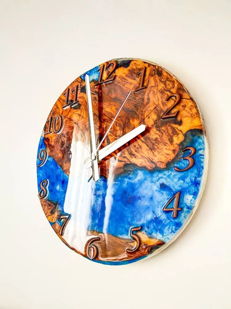 Clocks for wall, Resin Wall Clock, Wall Clock, Wall art, Wall Decor, Wooden Clock, Large wall clock, Large wall clock