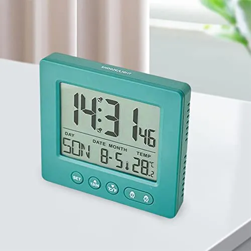 CLUB BOLLYWOOD Digital Clock LCD Time Week Date Temperature Display for Living Room Home Green|Home & Garden | Home Dcor | Clocks |1 Clock