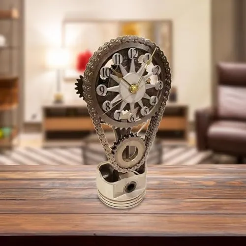 CLUB BOLLYWOOD Rotating Gear Clock Craft Table Clock Shelf Clock for Living Room Decoration|Home & Garden | Home Dcor | Clocks |1Rotating Gear Clock