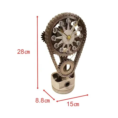 CLUB BOLLYWOOD Rotating Gear Clock Craft Table Clock Shelf Clock for Living Room Decoration|Home & Garden | Home Dcor | Clocks |1Rotating Gear Clock