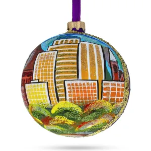 Colorado Springs, Colorado, Usa Glass Ball Christmas Ornament 4 Inches