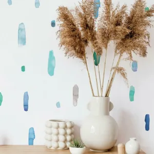 Cool Watercolor Swatch Peel and Stick Wall Decals