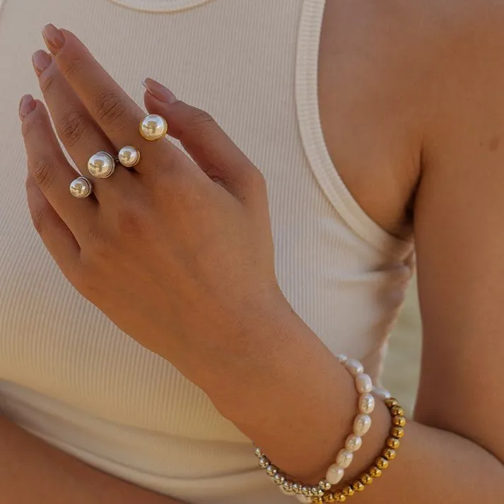 Dual pearl Ring