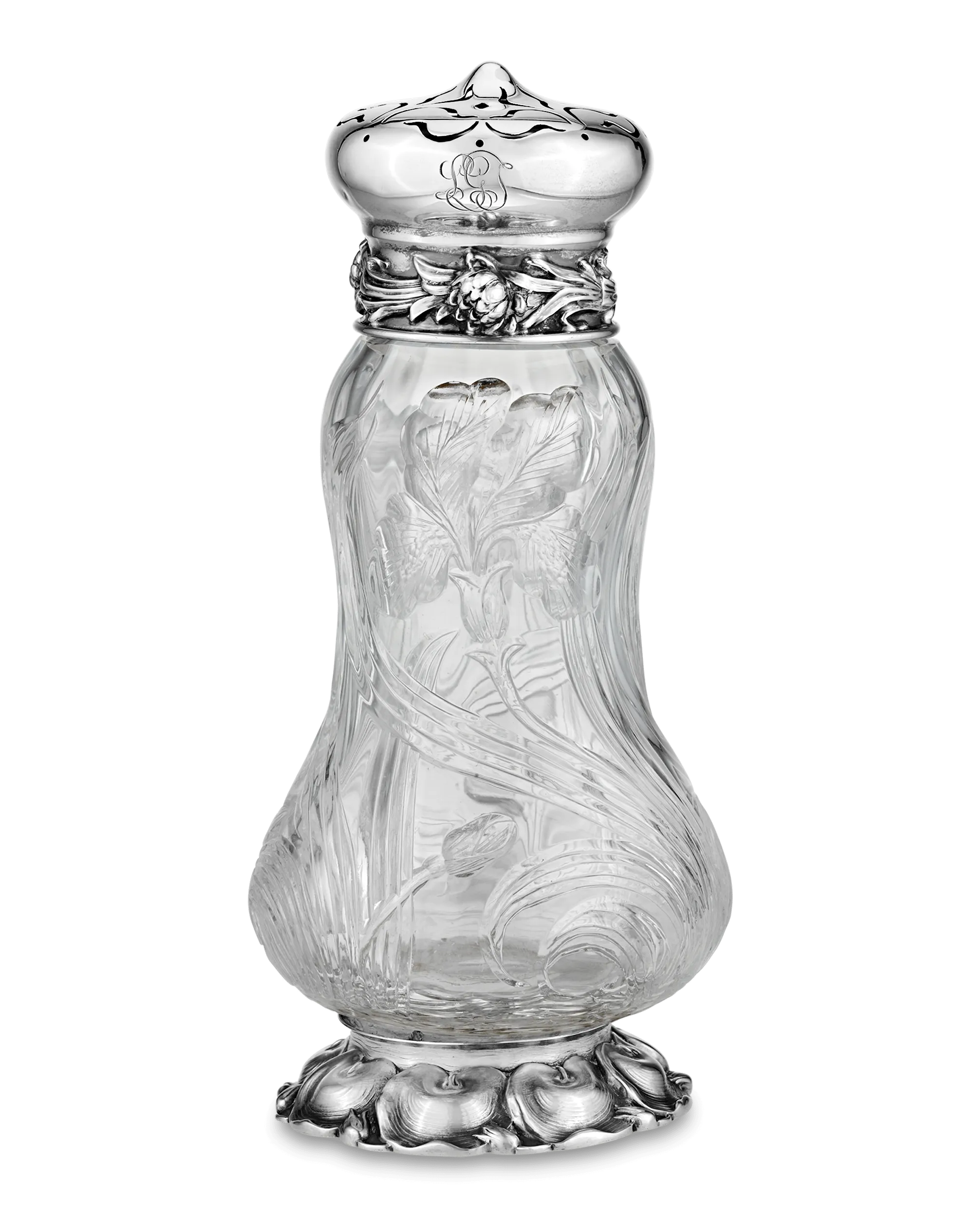 Engraved Muffineer Bottle by Hawkes