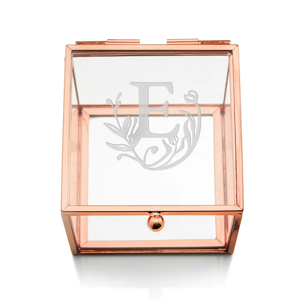 Fairytale Personalized Rose Gold and Glass Jewelry Box