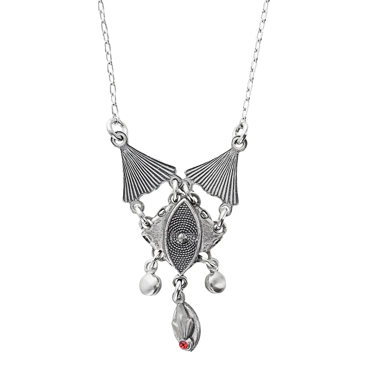 Firefly Mosaic Crystal Geometric Drop Necklace