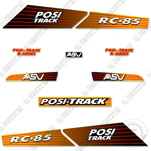 Fits ASV RC-85 Decal Kit Skid Steer