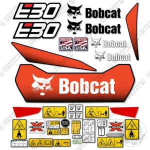 Fits Bobcat E30 Decal Kit Mini Excavator (New Style)