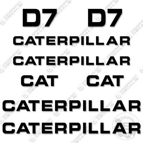 Fits Caterpillar D7 Decal Kit Dozer (OLDER STYLE)