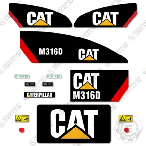 Fits Caterpillar M316D Decal Kit Excavator