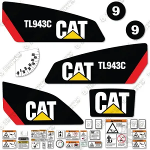 Fits Caterpillar TL943C Decal Kit Telescopic Forklift