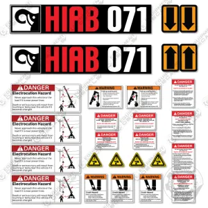 Fits Hiab 071 Decal Kit Crane