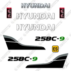 Fits Hyundai 25BC-9 Decal Kit Forklift