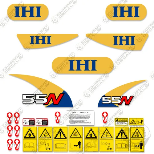 Fits IHI 55N Decal Kit Mini Excavator