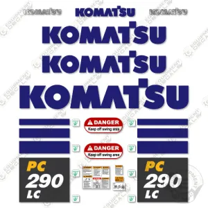 Fits Komatsu PC290LC-11 Decal Set Excavator