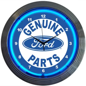 FORD GENUINE PARTS NEON CLOCK