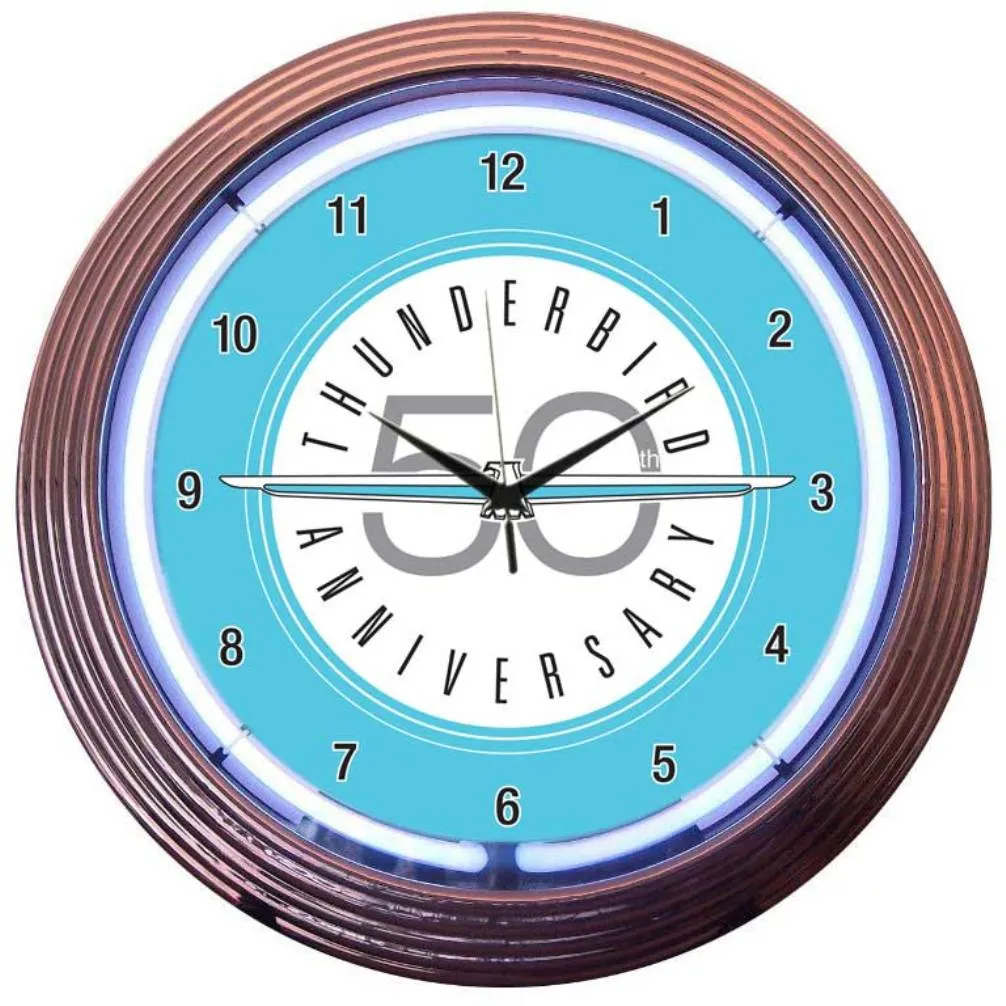 FORD THUNDERBIRD NEON CLOCK