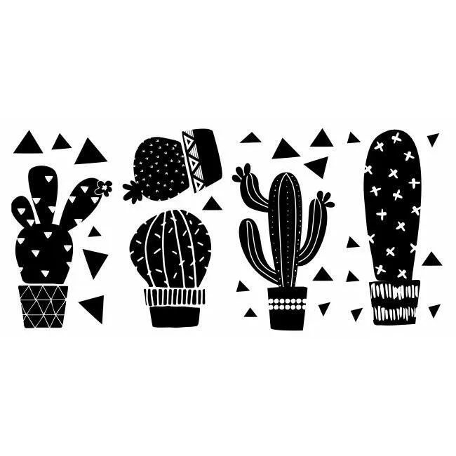 Geo Cactus Peel and Stick Wall Decals