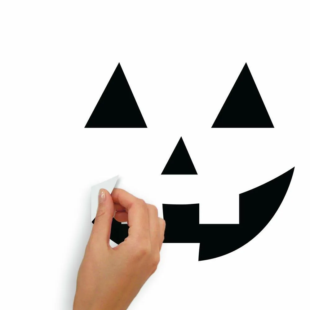 Halloween Pumpkin Faces Peel and Stick Wall Decals