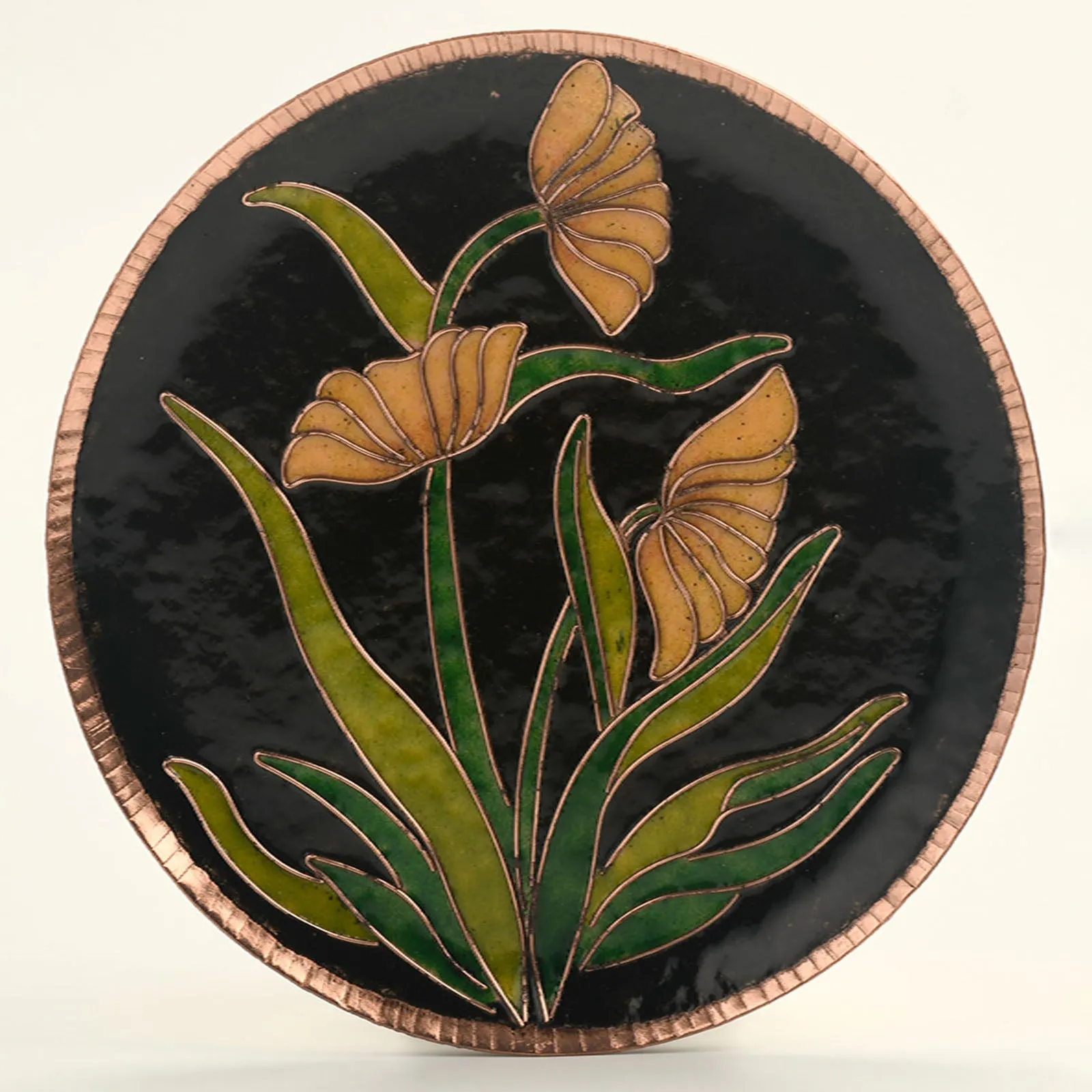 Handmade Flowers Copper Wallplate