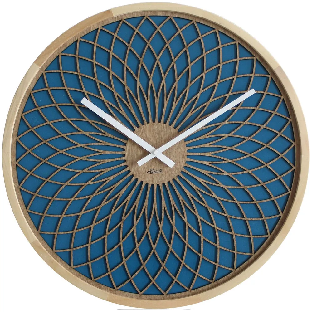 Hermle 3D Open Face Wooden Decorative Large Wall Clock 30101-002100