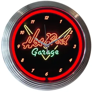 HOT ROD GARAGE NEON CLOCK