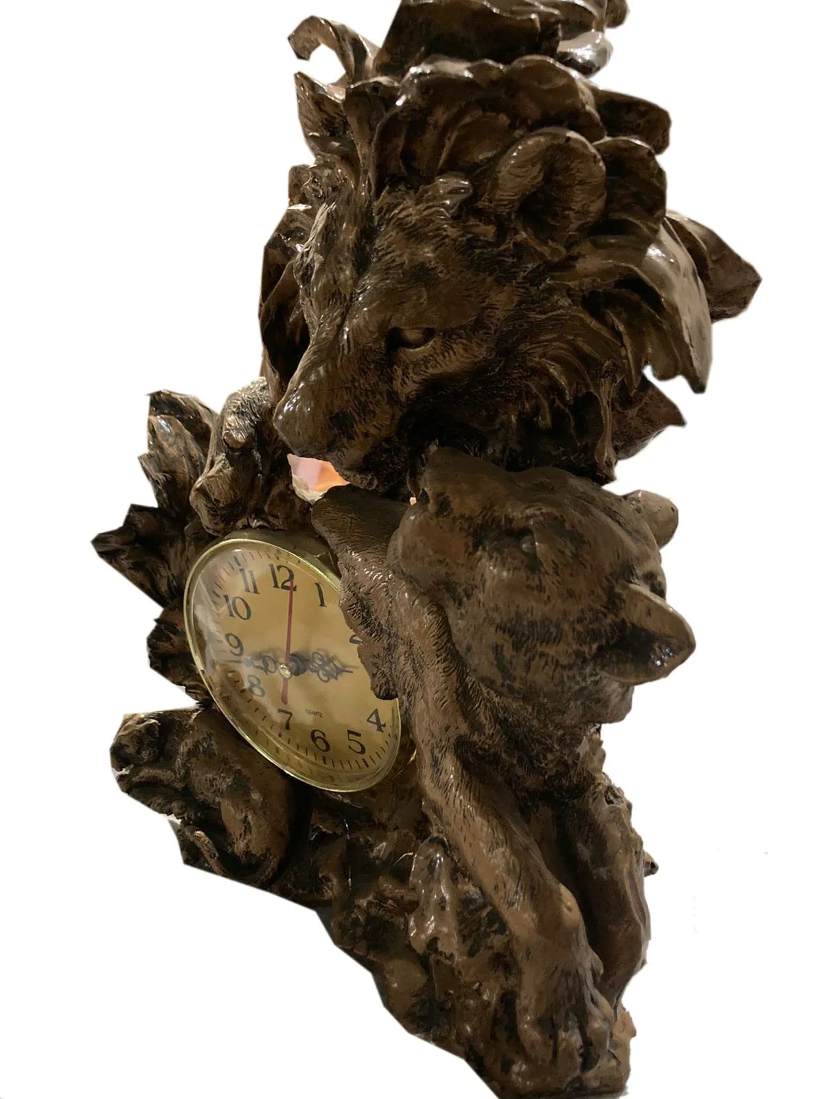 Imported Lion Clock Table Clock for Office , Home