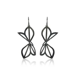 Large Oxidized Anise Fold Earrings