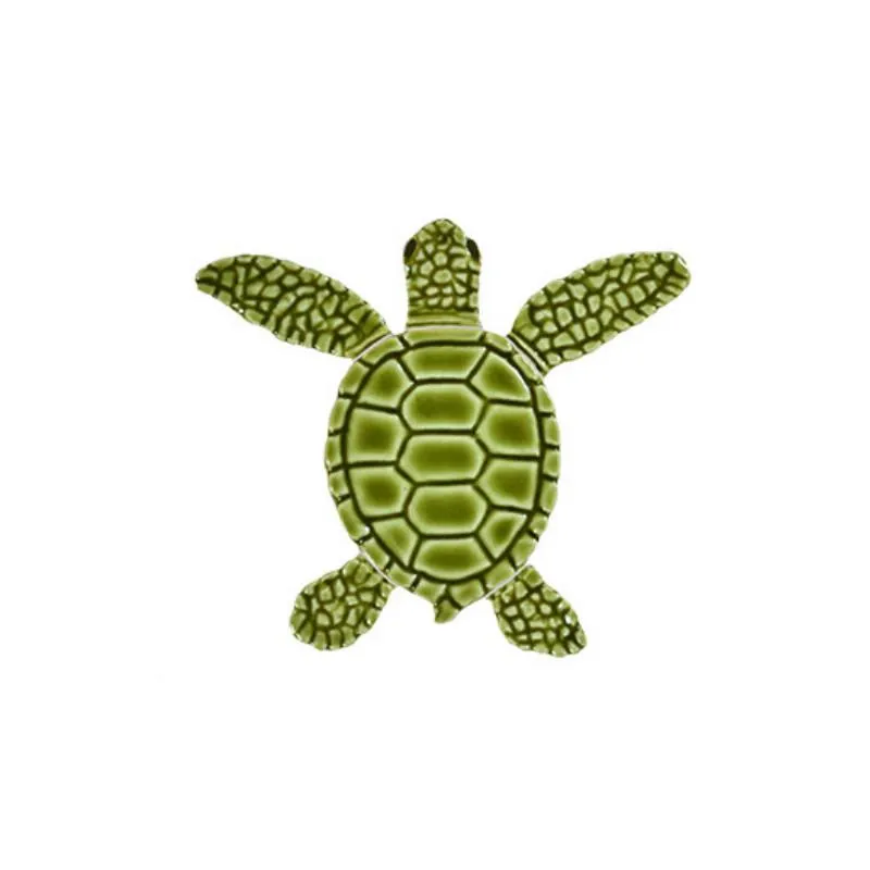 Loggerhead Turtle B Mini - 4" Green - Pool Mosaic