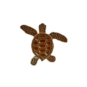 Loggerhead Turtle C Mini - 4" Brown - Pool Mosaic