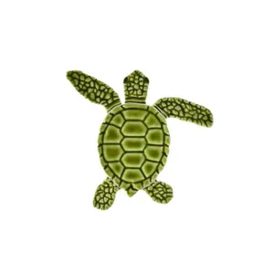 Loggerhead Turtle C Mini - 4" Green - Pool Mosaic