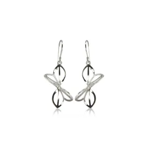 Medium Silver Anise Fold Earrings