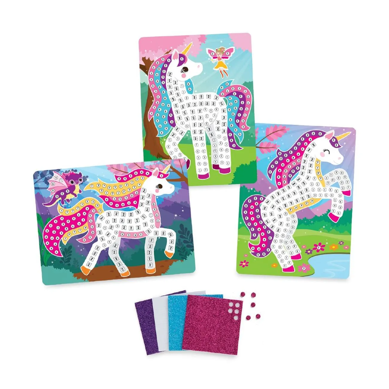 Orb Sticky Mosaics Travel Pack Unicorns